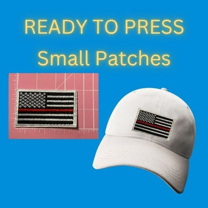 Ready to Press Small Flag Patches – Thin Red Line & Thin Blue Line (Small Size)
