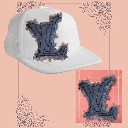 Frayed Denim Style Letter Patches – Ready to Press Large Iron-On Appliques