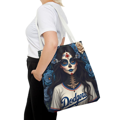 Sugar Skull Floral Tote Bag, Day of the Dead, Boho Style, Eco-Friendly Shopping, Casual Weekend Bag