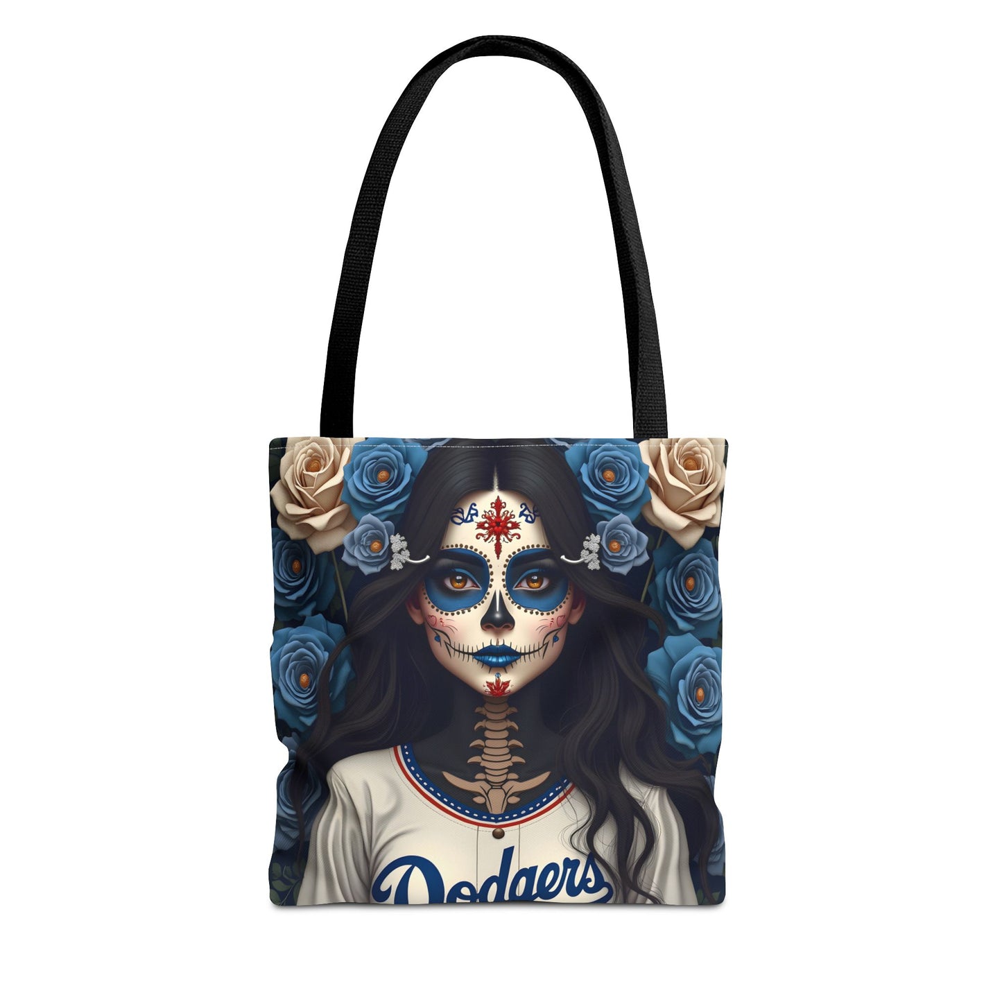 Sugar Skull Floral Tote Bag, Day of the Dead, Boho Style, Eco-Friendly Shopping, Casual Weekend Bag