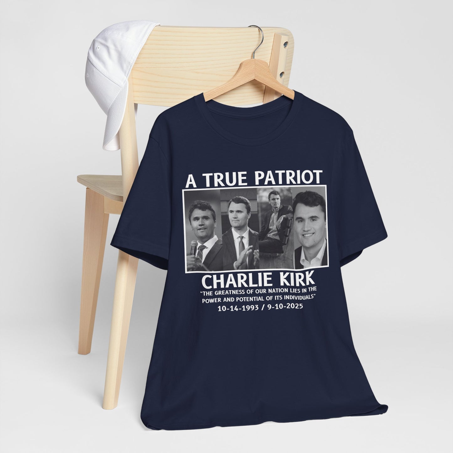 Patriotic Tribute Tee, Celebratory Shirt, Memorial Gift, Social Statement Tee, Casual Everyday Wear