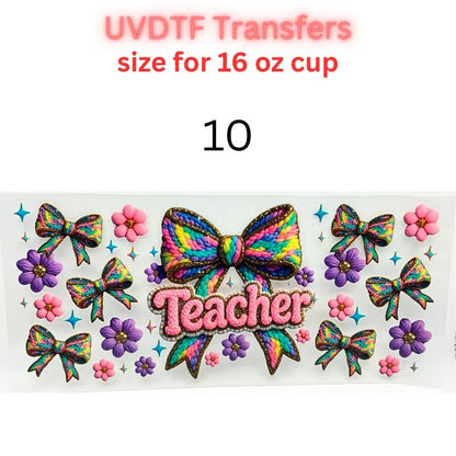Faith, Western & Floral UV DTF Cup Wrap Transfers | Inspirational & Boho 16 oz Libby Cup Decals