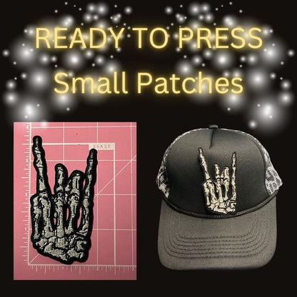 ⚡ READY TO PRESS Small Patches | Lightning Bolt • Skeleton Hands • Deer Camo • Give ’Em Shell