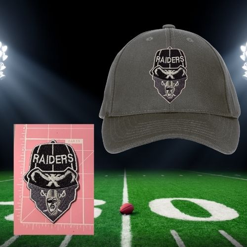 🏈 Ready to Press | Black & Silver Football-Inspired Small Patches