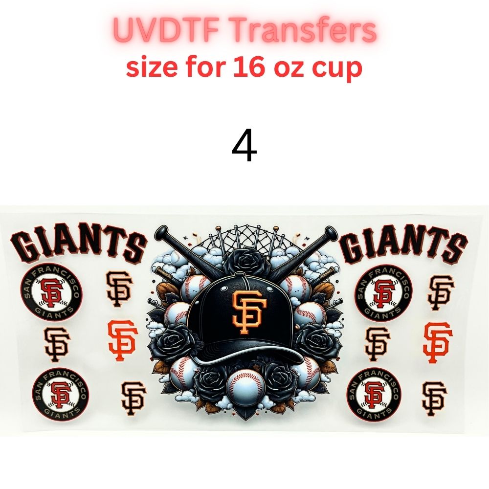 Baseball Inspired UVDTF Cup Wrap Transfers | Sports Style 16 oz Glass Cup Decals | Ready To Apply