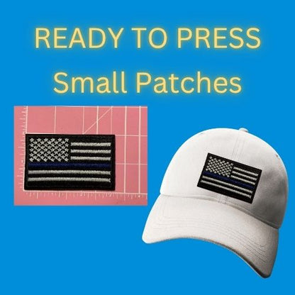 Ready to Press Small Flag Patches – Thin Red Line & Thin Blue Line (Small Size)