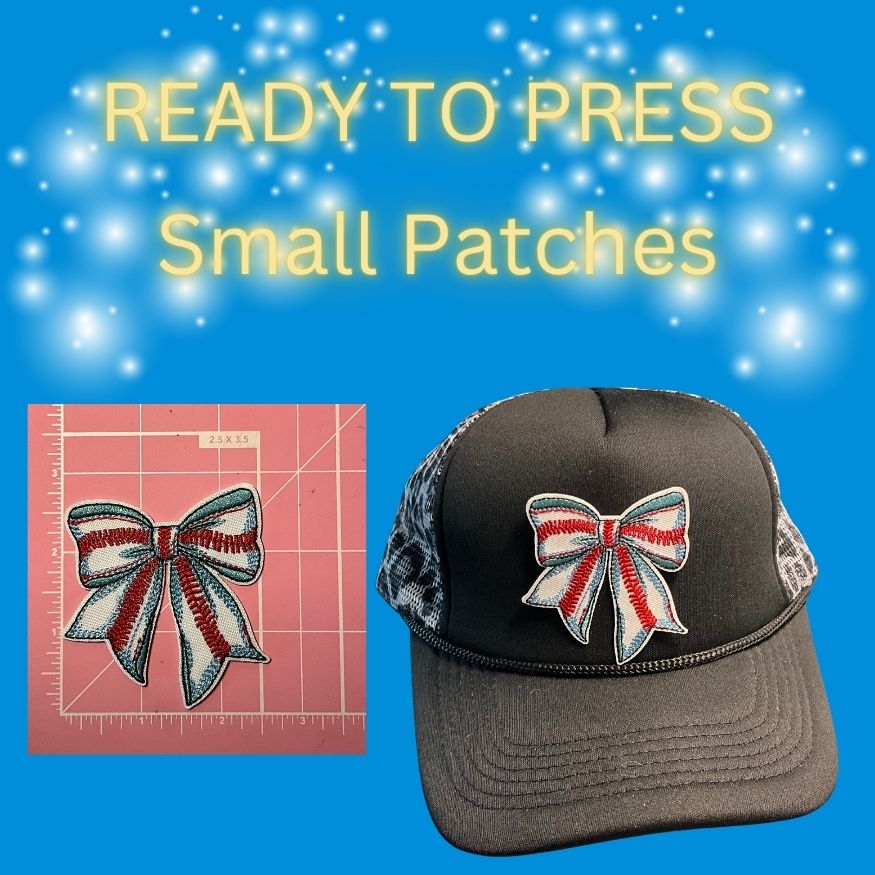 READY TO PRESS Small Sports Patches | Embroidered Iron-On Hat & Apparel Patches