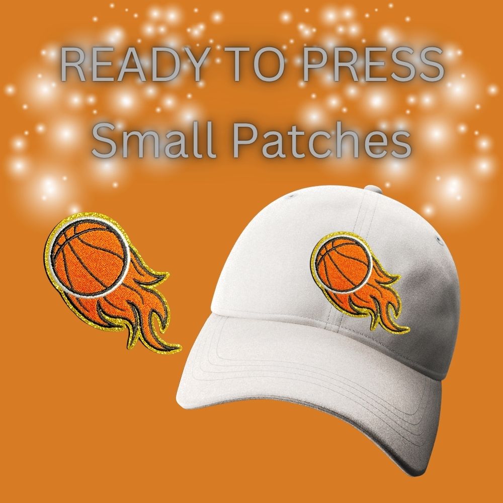 READY TO PRESS Small Sports Patches | Embroidered Iron-On Hat & Apparel Patches