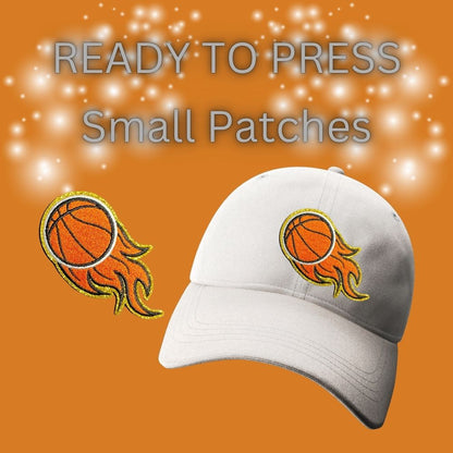 READY TO PRESS Small Sports Patches | Embroidered Iron-On Hat & Apparel Patches
