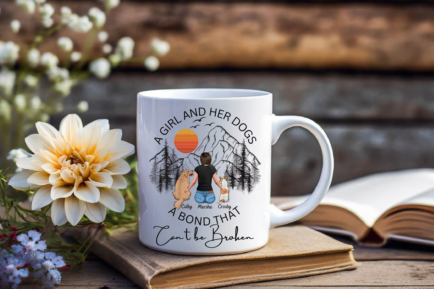 Customizable A Girl And Her Dogs PNG Perfect for Cricut Crafts! Personalize Shirts, Mugs, and More!
