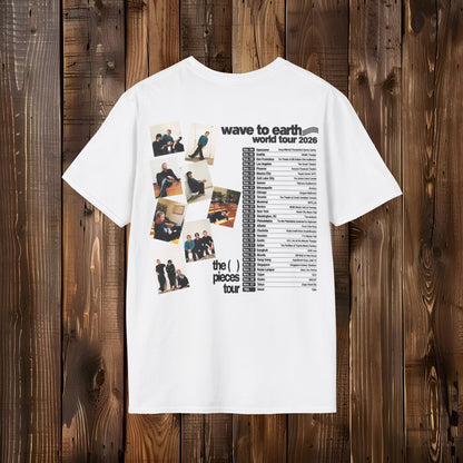 Wave to Earth World Tour 2026 T-Shirt — Band Tour Tee with Tour Dates & Photo Collage