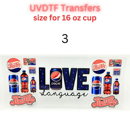 Pink Retro Coquette Vibes UV DTF Cup Wrap – 16 oz Glass Can Transfer – Trendy Hearts, Stars & Vintage Phone Design