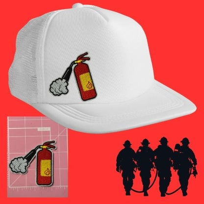Firefighter Patches – Ready to Press Small Iron-On Embroidery Appliques (Fire Truck, Helmet, Flames & More)