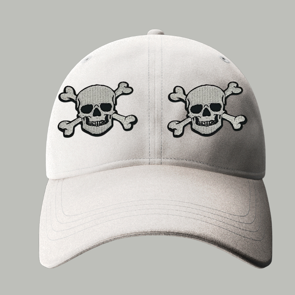 Skull & Skeleton Patches – Ready to Press Small Iron-On Embroidery Appliques (Rock, Camo, Crossbones)