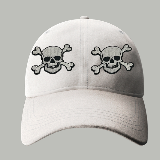 Skull & Skeleton Patches – Ready to Press Small Iron-On Embroidery Appliques (Rock, Camo, Crossbones)