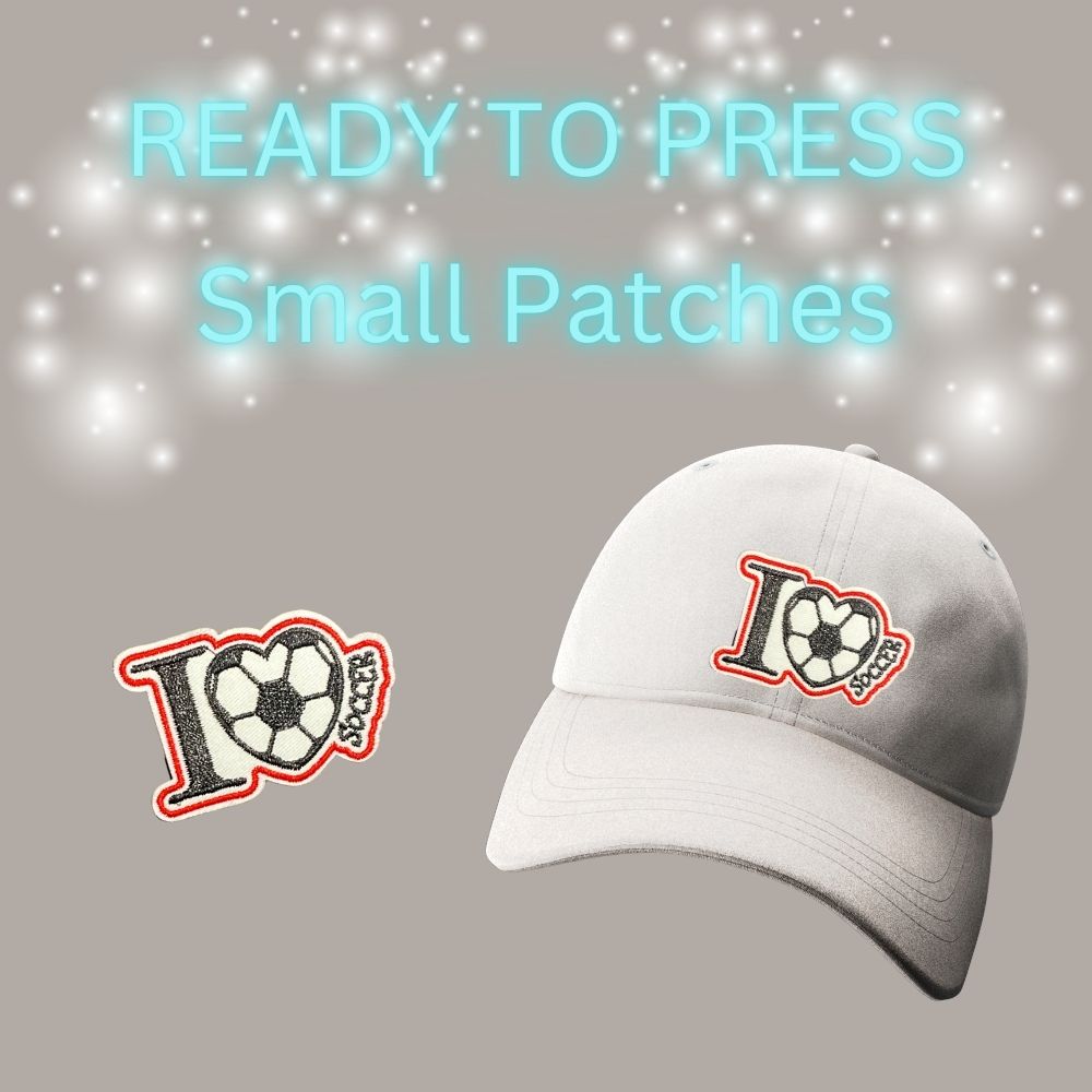 READY TO PRESS Small Sports Patches | Embroidered Iron-On Hat & Apparel Patches