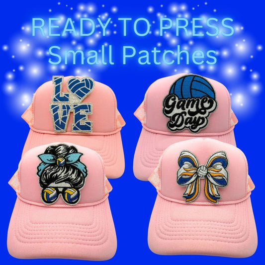 🏐✨ Ready to Press Small Patches – Volleyball Embroidered Designs