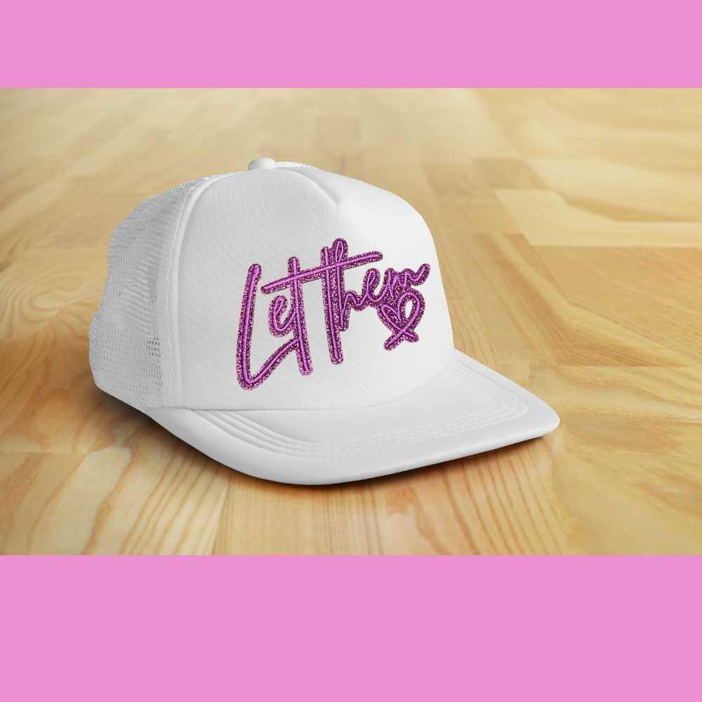 Let Them Small Patches – Ready to Press | Glitter & Embroidered Appliqué for Hats, Bags, & Clothing