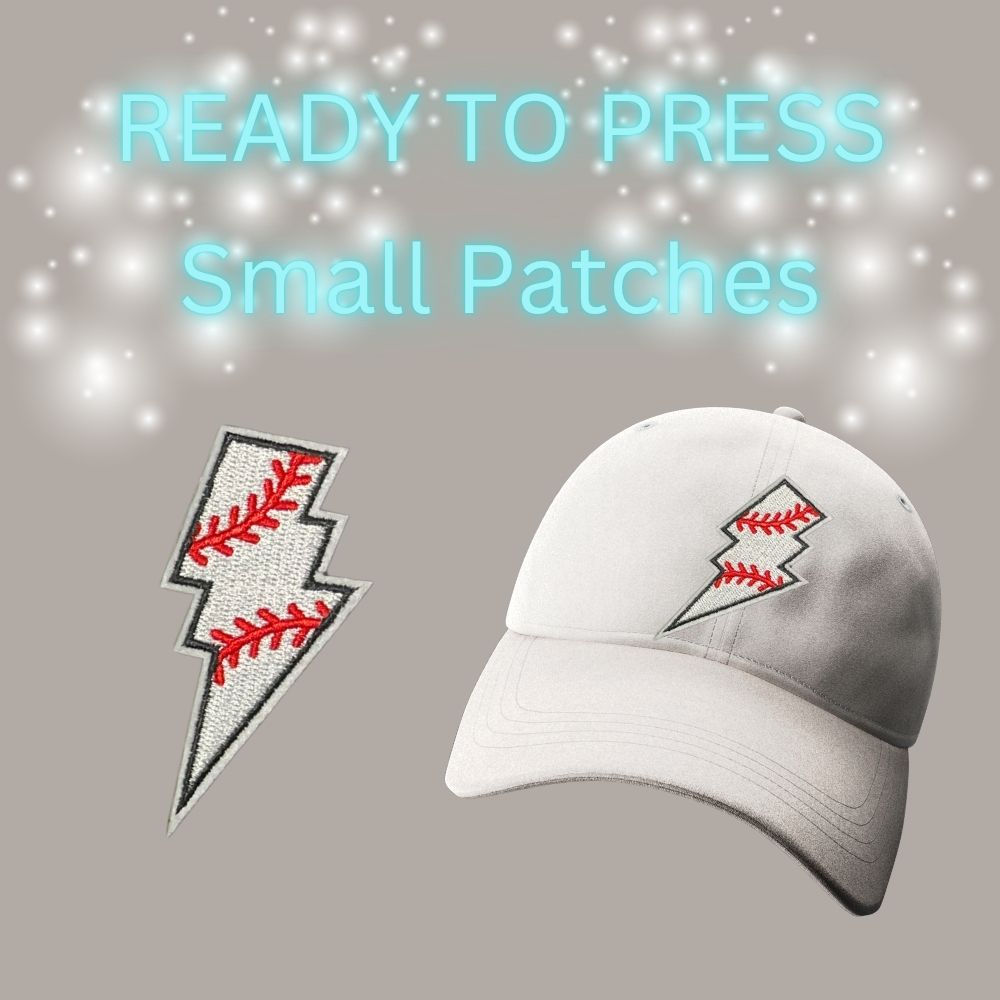 READY TO PRESS Small Sports Patches | Embroidered Hat & Apparel Iron-On Patches