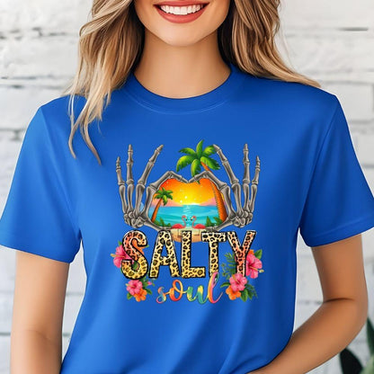 Summer Salty Soul DTF Transfer – Bright Beach Vibe Ready to Press Heat Press Design