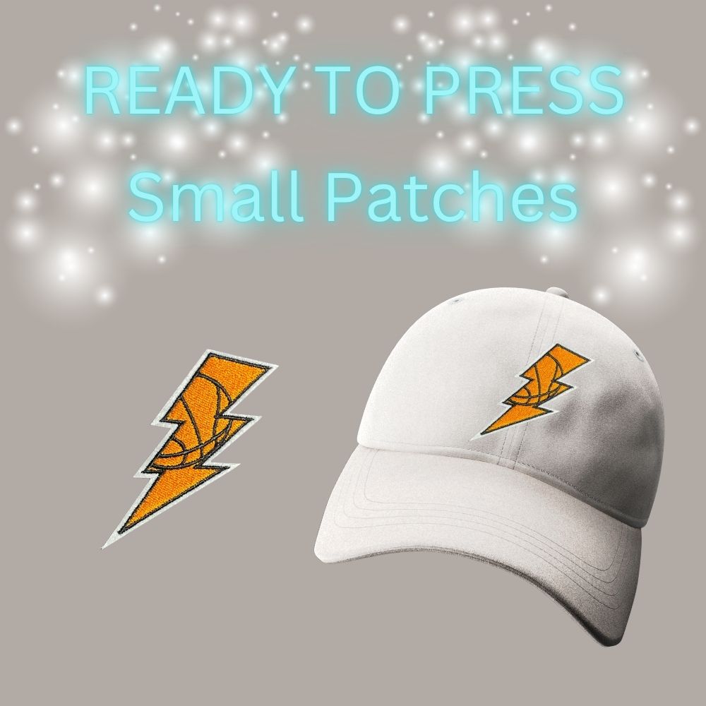 READY TO PRESS Small Sports Patches | Embroidered Hat & Apparel Iron-On Patches