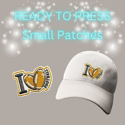 READY TO PRESS Small Sports Patches | Embroidered Iron-On Hat & Apparel Patches
