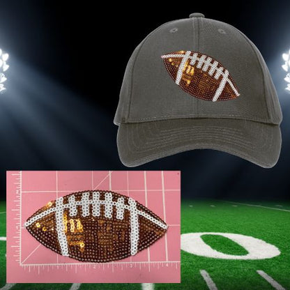 Game Day Sequin Sports Patches – Ready to Press Small Football & Baseball Iron-On Appliqués