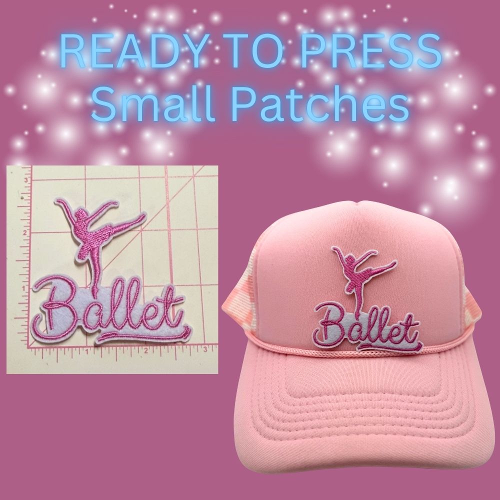 💗✨ Ready to Press Small Patches – Dance & Ballet Embroidered Designs