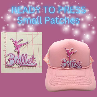 💗✨ Ready to Press Small Patches – Dance & Ballet Embroidered Designs
