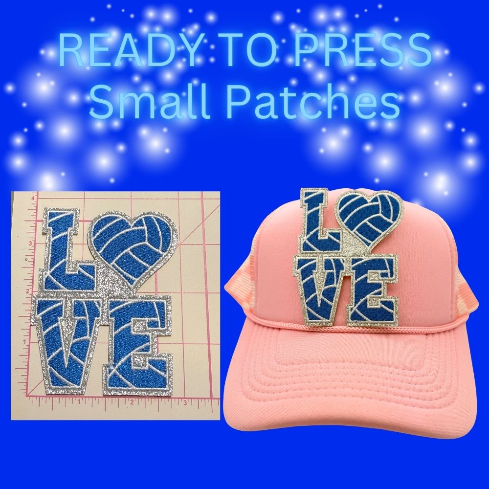 🏐✨ Ready to Press Small Patches – Volleyball Embroidered Designs