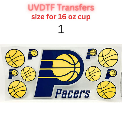 Sports Fan Inspired UV DTF Cup Wrap | 16 oz Glass Can Decal | Basketball, Hockey & College Spirit Designs | Waterproof Permanent Transfer