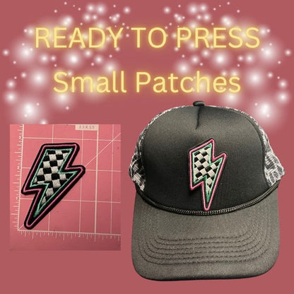 ⚡ READY TO PRESS Small Patches | Lightning Bolt • Skeleton Hands • Deer Camo • Give ’Em Shell