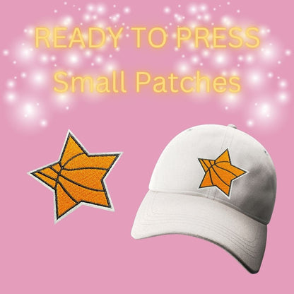 READY TO PRESS Small Sports Patches | Embroidered Hat & Apparel Iron-On Patches