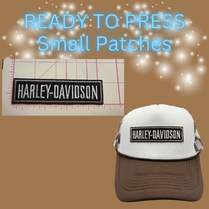 Ready to Press Small Motorcycle Logo Patches for Trucker Hats – Assorted Wing & Shield Designs