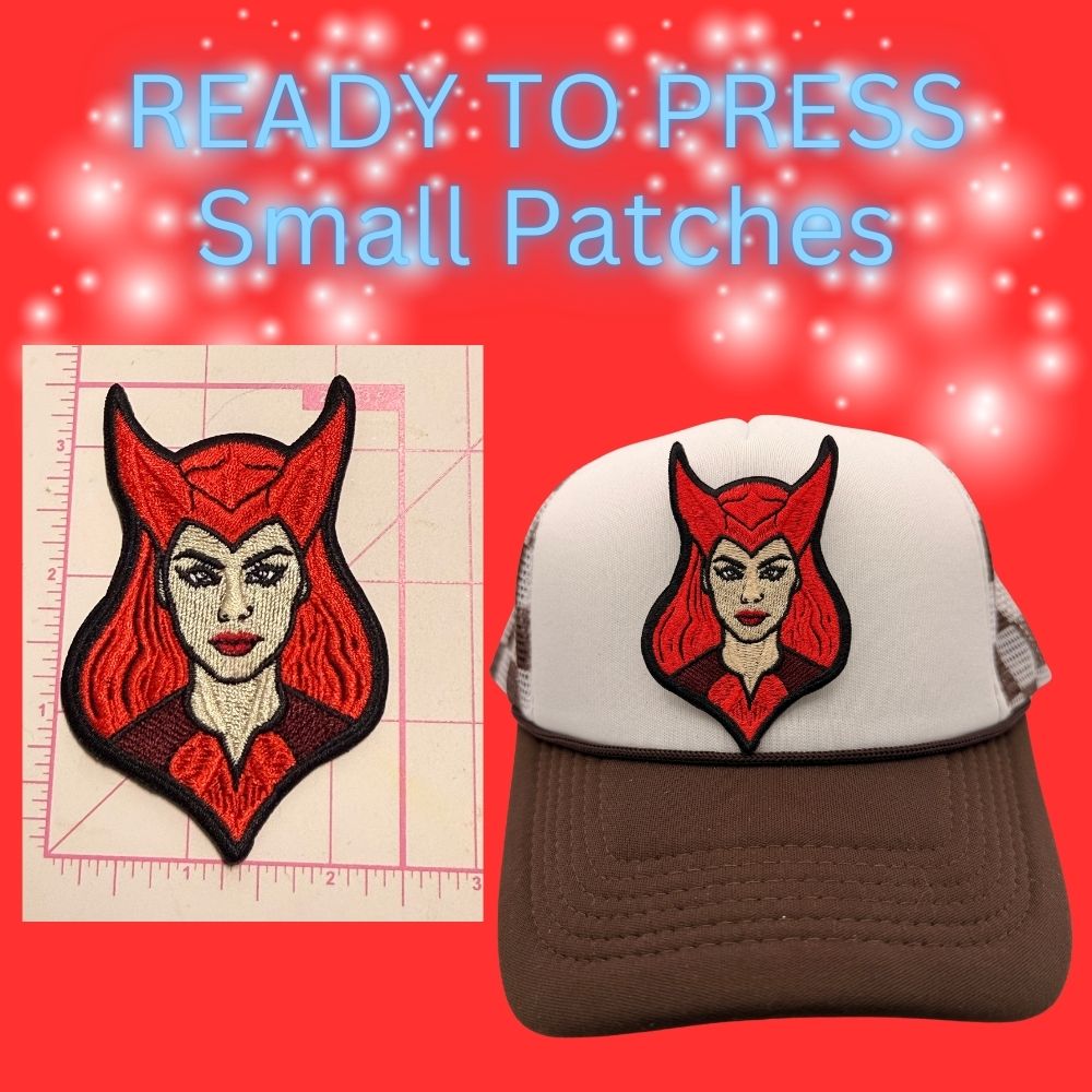 Ready-to-Press Small Character Patches – Cartoon Hero Style Embroidered Appliqués for Hats, Bags & Clothing