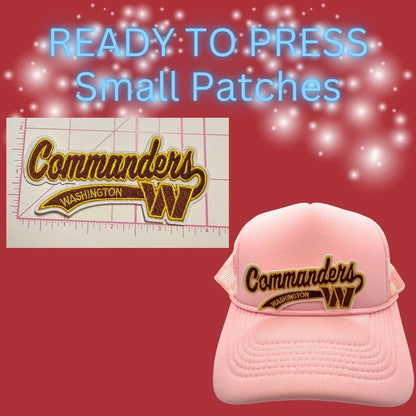 🏈✨ Ready to Press Small Patches – Washington Football Inspired Designs