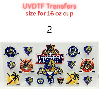 Sports Fan Inspired UV DTF Cup Wrap | 16 oz Glass Can Decal | Basketball, Hockey & College Spirit Designs | Waterproof Permanent Transfer
