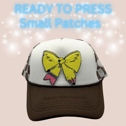 🍎✨ Ready to Press Small Patches – Teacher & Classroom Inspired Designs