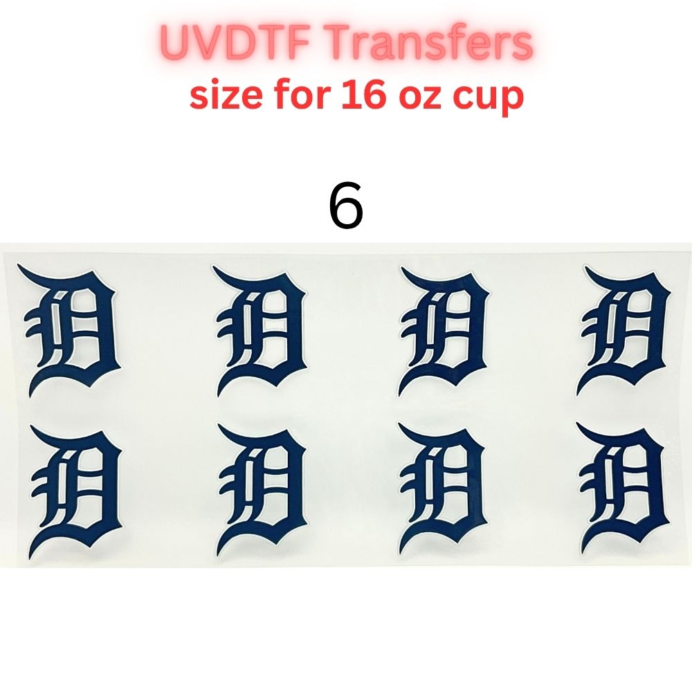 Blue & Orange Baseball-Inspired UV DTF Cup Wrap | 16 oz Tumbler Decal | Big Cat Sports Fan Transfer | Waterproof Drinkware Sticker