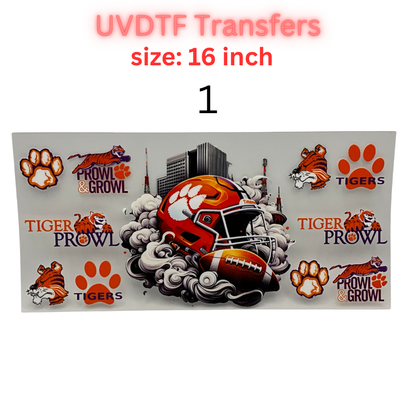 Game Day Football Helmet UV DTF Transfer Sheet – 16 Inch | College Color Inspired Designs