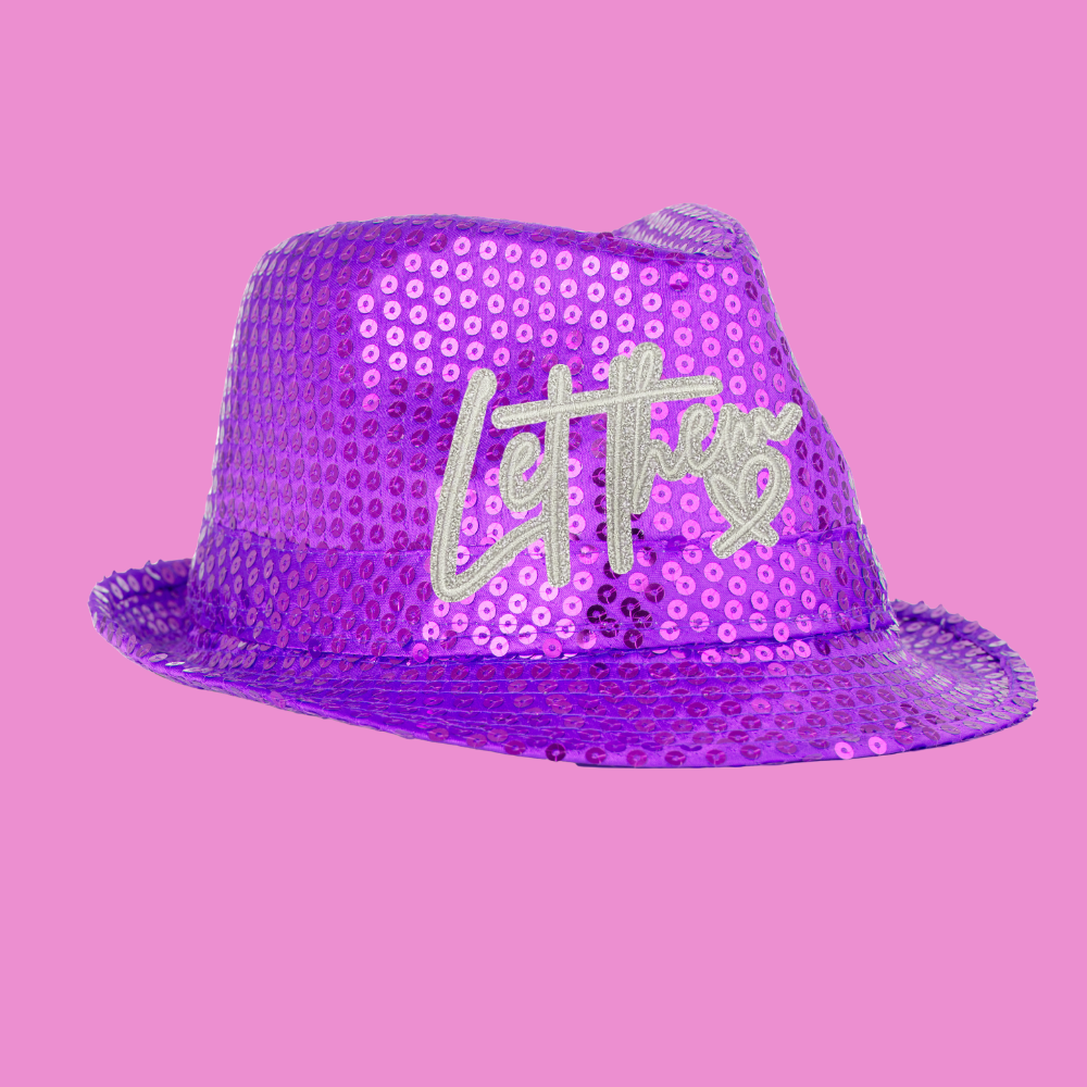 Let Them Small Patches – Ready to Press | Glitter & Embroidered Appliqué for Hats, Bags, & Clothing