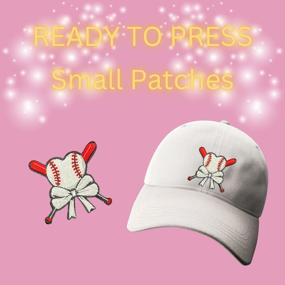 READY TO PRESS Small Sports Patches | Embroidered Iron-On Hat & Apparel Patches