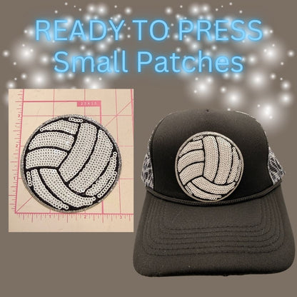 🏈⚾🏀🏐 READY TO PRESS – Sequin Sports Ball Patches (Small) ✨