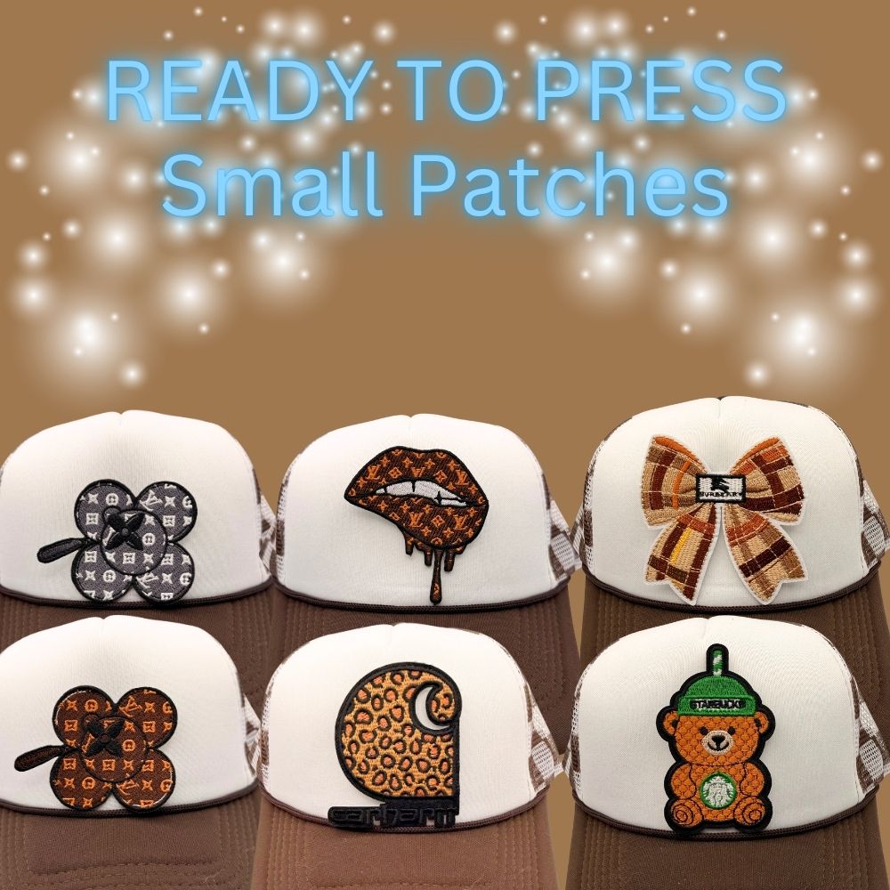 READY TO PRESS Neutral Luxe Embroidered Patches – Small Size