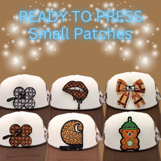 READY TO PRESS Neutral Luxe Embroidered Patches – Small Size