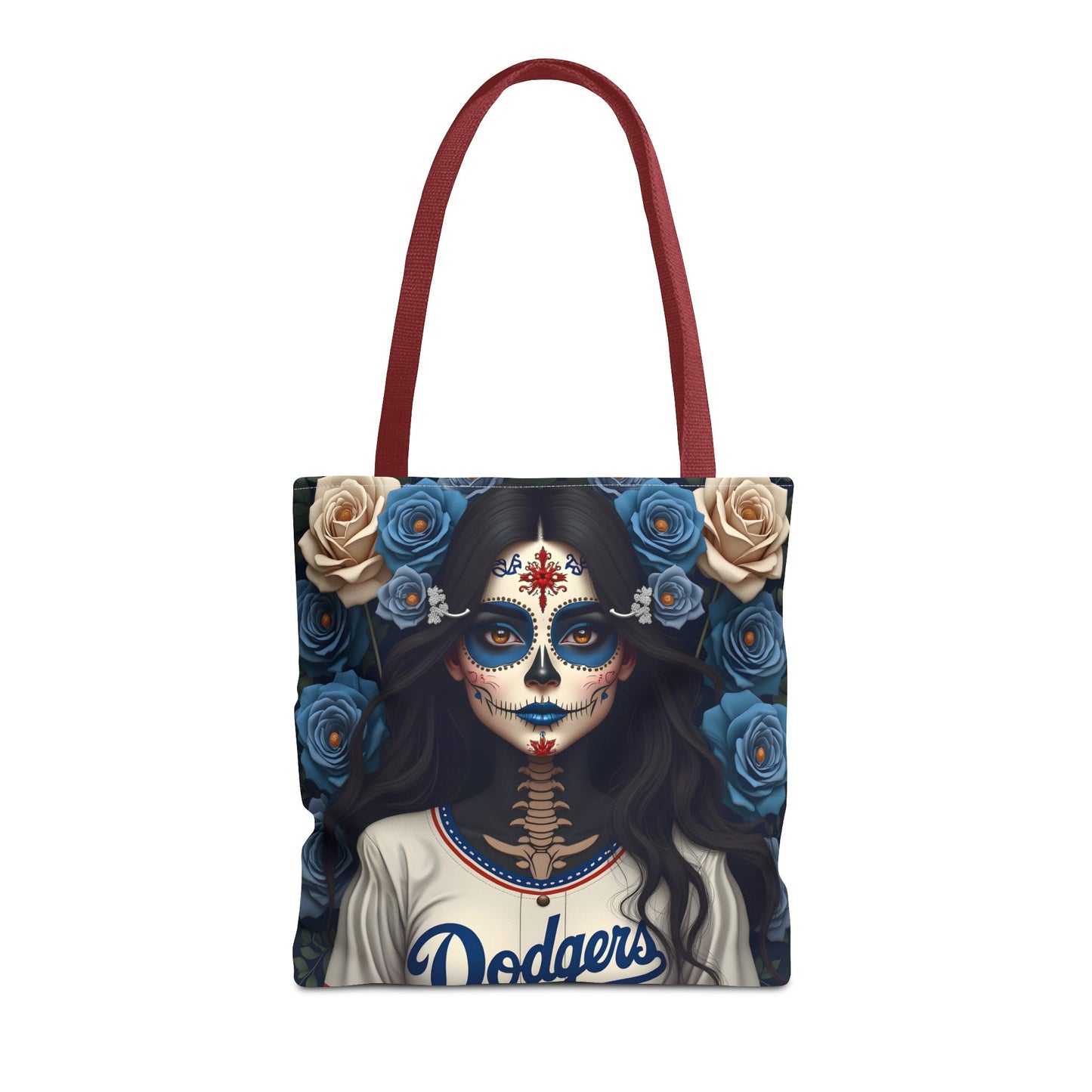 Sugar Skull Floral Tote Bag, Day of the Dead, Boho Style, Eco-Friendly Shopping, Casual Weekend Bag