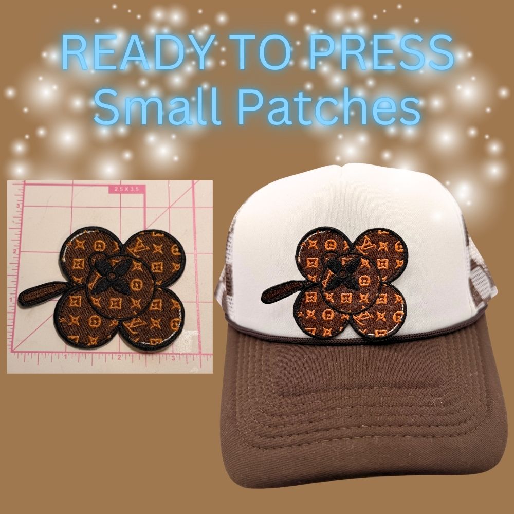 READY TO PRESS Neutral Luxe Embroidered Patches – Small Size