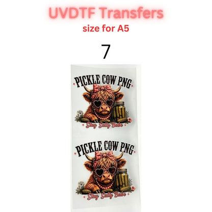 UV DTF Cup Wraps – 16 oz - Jesus & Iced Coffee, Roasted Corn, Floral Owl, Mystic Crystal Ball, Cows