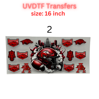 Football Helmet City Vibes UV DTF Transfer Sheet – 16 Inch | Game Day Inspired Designs