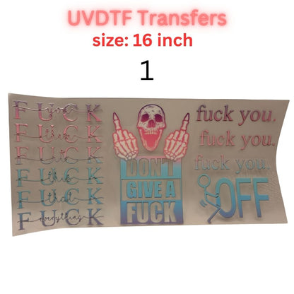 Adult Humor UVDTF Cup Wrap | Sarcastic Quote 16oz Libbey Wrap | Funny Attitude Tumbler Transfer | Bold Statement Decal | No Heat Press